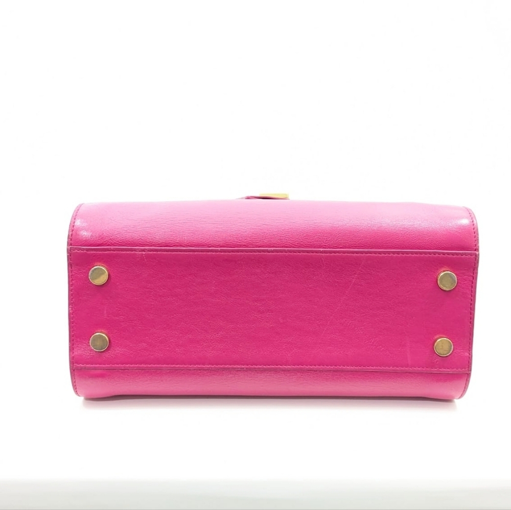 ✨️💎Authentic YSL Yves Saint Laurent Baby cabas Hot Pink Crossbody Bag - Picture 12 of 16